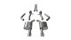 2.75 Inch Cat-Back Sport Dual Rear Exit Exhaust 4.5 Inch Polished Tips 15-Present Dodge Charger S...