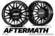 Dually Wheels Aftermath Black/Mill 22x8.25 8x165 SS Fronts For 94-18 Dodge Ram 3500 92-10 Silvera...