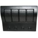 4-Switch Panel W/Lighted Breakers Black Bulldog Winch