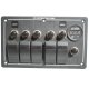 5-Switch Voltmeter Panel W/Breakers Black Bulldog Winch