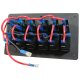 5-Switch Voltmeter Panel W/Breakers Black Bulldog Winch