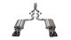 3.0 Inch Valved Cat-Back Sport To Extreme Dual Exhaust Black 4.0 Inch Quad Tips 18-Present Mustan...