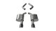 4.5 Inch Axle-Back Dual Rear Exit 15-18 Charger 6.4L with Black Pro-Series Tips Corsa Performance
