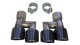 Mustang Quad Exhaust Tip Kit Black 18-19 Ford Mustang GT 5.0 Liter V8 Corsa Performance
