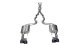 2018-2021 Ford Mustang 3.0 Inch Cat-Back Exhaust System Black Twin 4.0 Inch Tips Xtreme Sound Lev...