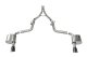 2.75 Inch Valved Cat-Back Dual Rear Exit with Single 4.5 Inch Black PVD Tips 15-24 Dodge Challeng...