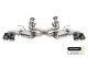3.0 Inch Cat-Back 4 Valve Dual Rear Exit NPP Exhaust System with Carbon Fiber and Polished Flat C...
