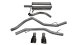 3 Inch Cat-Back Exhaust 4 Inch Black Pro-Series Slash Cut Twin Tip 09-23 RAM 1500 140.5 Inch Whee...
