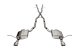 2.5 Inch Dual Rear Exit Cat-Back Exhaust System with Single 4.5 Inch Polished Pro-Series Tips 11-...