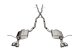 2.5 Inch Dual Rear Exit Cat-Back Exhaust System with Twin 4.0 Inch Polished Pro-Series Tips 14-21...