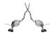 2.5 Inch Dual Rear Exit Cat-Back Exhaust System with Twin 4.0 Inch Black PVD Pro-Series Tips 14-2...