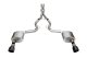 3.0 Inch Dual Rear Exit Cat-Back Exhaust System with 4.5 Inch Black PVD Pro Series Slash Tips Xtr...