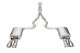 3.0 Inch Dual Rear Exit Cat-Back with Twin 4.0 Inch Polished Pro-Series Tips 24-25 Ford Mustang G...
