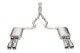 3.0 Inch Dual Rear Exit Cat-Back with Twin 4.0 Inch Polished Straight Cut Tips 24-25 Ford Mustang...