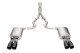 3.0 Inch Dual Rear Exit Cat-Back with Twin 4.0 Inch Black PVD Straight Cut Tips 24-25 Ford Mustan...