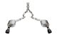 3.0 Inch Dual Rear Exit Cat-Back Exhaust System with 4.5 Inch Black PVD Pro Series Slash Tips Xtr...