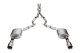 3.0 Inch Dual Rear Exit Cat-Back Exhaust System with 4.5 Inch Polished Straight Cut Tips Xtreme S...