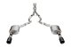 3.0 Inch Dual Rear Exit Cat-Back Exhaust System with 4.5 Inch Black PVD Straight Cut Tips Xtreme ...
