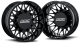 Dually Wheels The Mesh Forged 22x8.25 10x225 Black/Mill SS Fronts 05-10 Ford 15-25 F-450/F-550 Do...