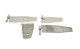 Jeep YJ Hardtop Door Hinge Set 4 Pieces 94-95 Wrangler YJ Polished Silver Kentrol