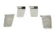 Jeep CJ/YJ Hardtop Door Hinge Set Without Mirror Holes 4 Pieces 76-93 CJ and Wrangler YJ Polished...