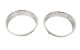 Jeep TJ Headlight Bezels Pair 97-06 Wrangler TJ Polished Silver Kentrol