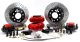 S4 Brake System Front 65-66 Ford Mustang W/ Ridetech Truturn Spindles Black W/Ridetech Truturn Sp...