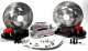 Track4 Brake System Front 65-66 Ford Mustang W/Ridetech Truturn Suspension And Spindles Silver Ba...