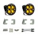 Jeep JK Squadron-R SAE Fog Pocket Light Kit OE Bumper (Baja Amber)-Jeep 2007-09 Wrangler JK Baja ...