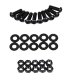 Jeep CJ/YJ Hood Hinge Pair 55-95 CJ and Wrangler YJ Powdercoat Black Kentrol