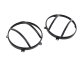 Jeep JK Euro Headlight Guards Pair  07-18 Wrangler JK Powdercoat Black Kentrol