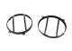 Jeep JK Euro Headlight Guards Pair  07-18 Wrangler JK Powdercoat Black Kentrol