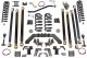 Jeep Wrangler 4.0 Inch Pro Series 3 Link Long Arm Lift Kit W/Rear 5 Inch Stretch 97-06 Wrangler T...