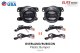 Elite Series Fog Lamps for 2020-2022 Jeep JT Gladiator Overland/Rubicon w/ Plastic Bumper Pair Co...