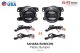 Elite Series Fog Lamps for 2018-2022 Jeep JL Wrangler Sahara/Rubicon w/ Plastic Bumper Pair Yello...