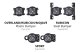 SS3 LED Fog Light Kit for 2020-2021 Jeep Gladiator Yellow SAE Fog Sport w/ Backlight Type M Brack...