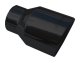 Exhaust Tail Pipe Tip 2.5 in 4 in x 6 in L Clamp On Hardware Not Incl Black Finish 304 Stainless ...