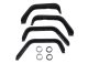 Jeep JK Tube Fenders 07-18 Wrangler JK Front/Rear Set Of 4 Steel Black Textured Powdercoat Fishbo...