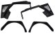 Jeep TJ Tube Fender Set Of 4 Front and Rear 97-06 Wrangler TJ Steel Black Textured Powdercoat Fis...