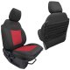 Bronco Seat Covers Tactical Front Seat Covers for 21-25 Ford Bronco Black/Red Bartact 