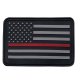 American Flag Patches, PVC Rubber, 2.0 Inch x 3.0 Inch w/ Velcro/Hook Backing Stars on Left Black...