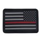 American Flag Patches, PVC Rubber, 2.0 Inch x 3.0 Inch w/ Velcro/Hook Backing Stars on Right Blac...