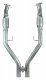 2005-2010 Mustang Long Tube Headers and EPA Compliant Catted H-Pipe Kit 304 Stainless Pypes Perfo...