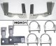 Exhaust System Hanger Kit 68-72 Chevelle Incl Tailpipe Hangers/Muffler Hangers/(4) U Clamps Natur...