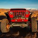 Bare Steel Nighthawk Front Bumper with Aluminum Skid for JK, JL, and JT - Bare Steel Artec Indust...