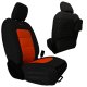 Jeep Seat Covers Wrangler JLU Tactical Front Seat Covers Black/Orange Pair - 4 Door For Mojave an...