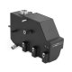 Aluminum Degas Tank, fits Ford 6.7L Powerstroke 2011-2019, Micro-Wrinkle Black