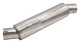 M-80 Muffler 14 Inch Body 2.5 Inch Offset Inlet/Offset Outlet 304 Stainless Pypes Performance Exh...