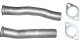Mid Pipe Exhaust Pipe 2.5 in LH 15 3/4 in RH 17 3/4 in Flanges Incl Natural 409 Stainless Steel P...