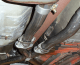 Mid Pipe Exhaust Pipe 2.5 in LH 15 3/4 in RH 17 3/4 in Flanges Incl Natural 409 Stainless Steel P...